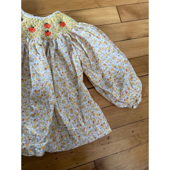 C&L Smocked Threads by Cecil & Lou apples fall blouse youth - Picture 4 of 7